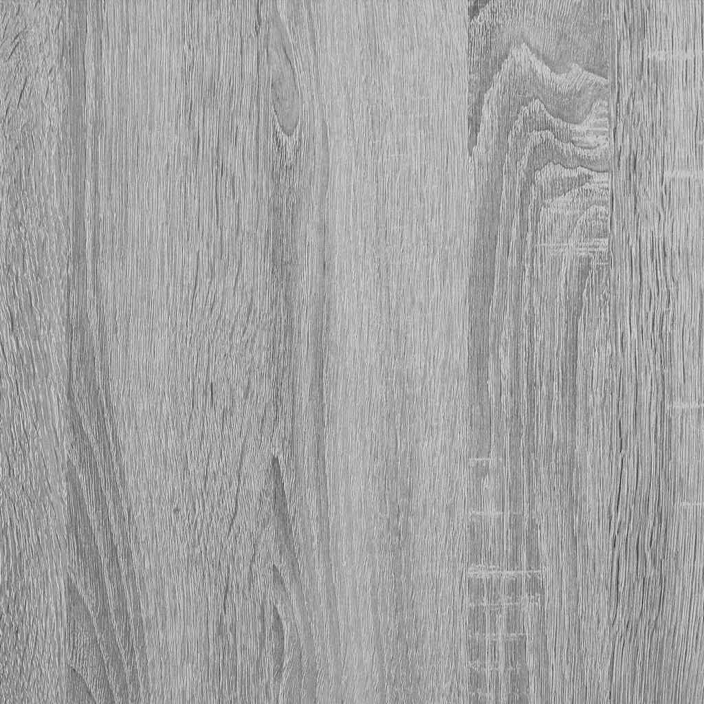 Cabeceira de armazenamento com prateleira Cinza Sonoma 90 cm