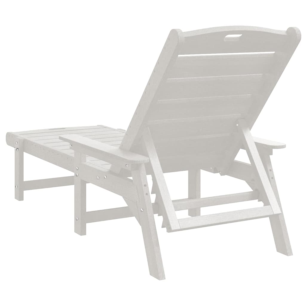 Móveis de Lounge para Jardim 2 pcs Branco 53 x 195.5 x 30cm