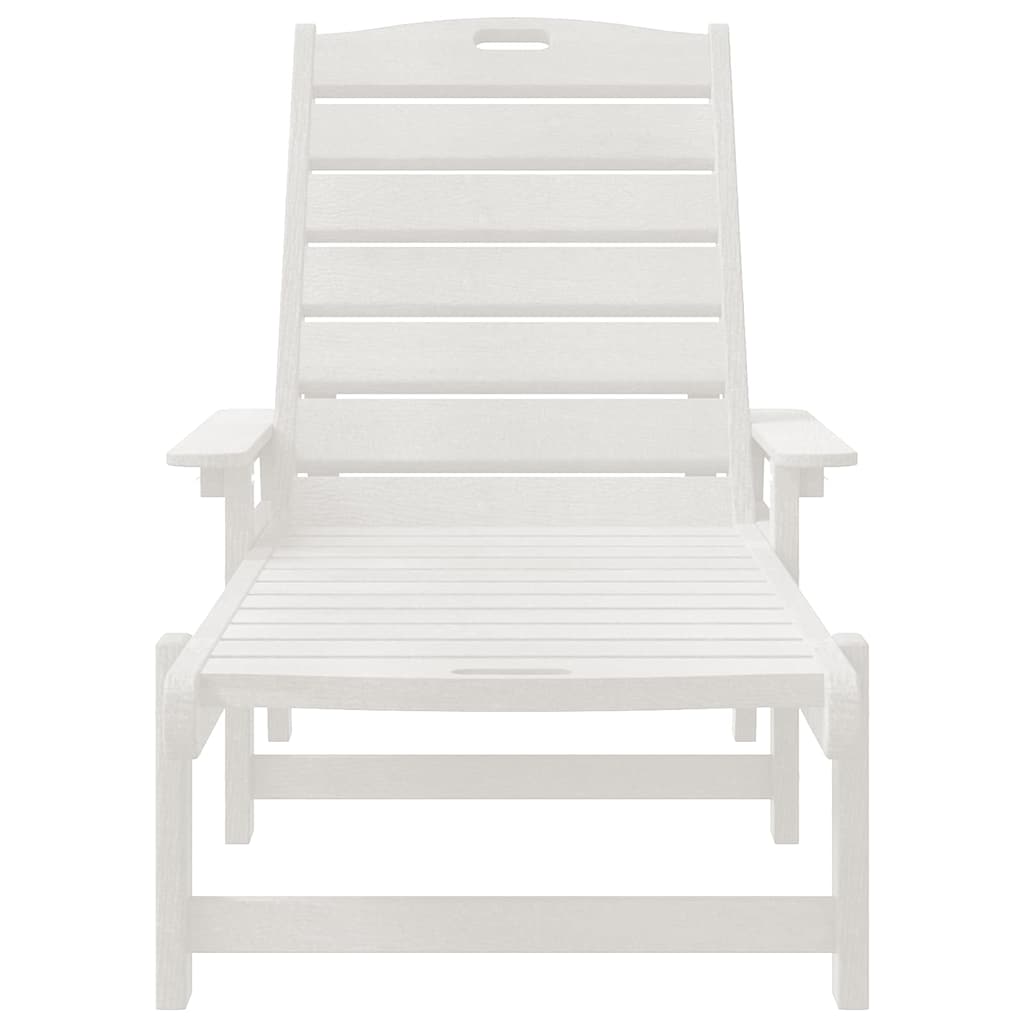 Móveis de Lounge para Jardim 2 pcs Branco 53 x 195.5 x 30cm