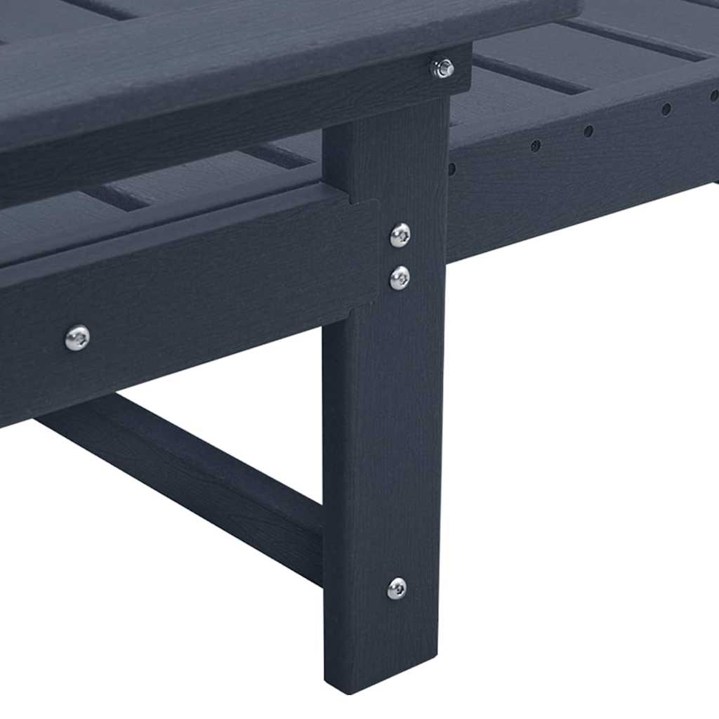 Móveis de Lounge para Jardim 2-pessoa 2 pcs Azul-marinho