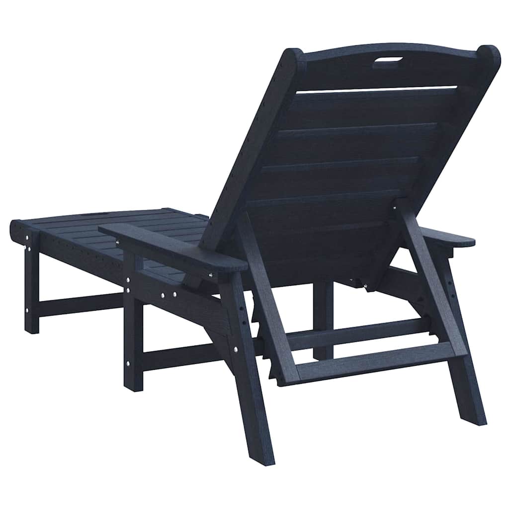 Móveis de Lounge para Jardim 2-pessoa 2 pcs Azul-marinho