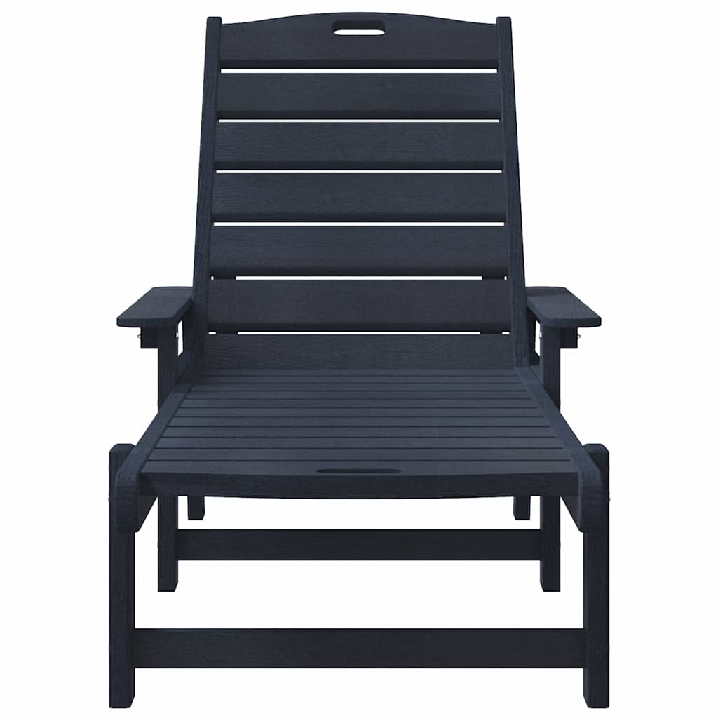 Móveis de Lounge para Jardim 2-pessoa 2 pcs Azul-marinho
