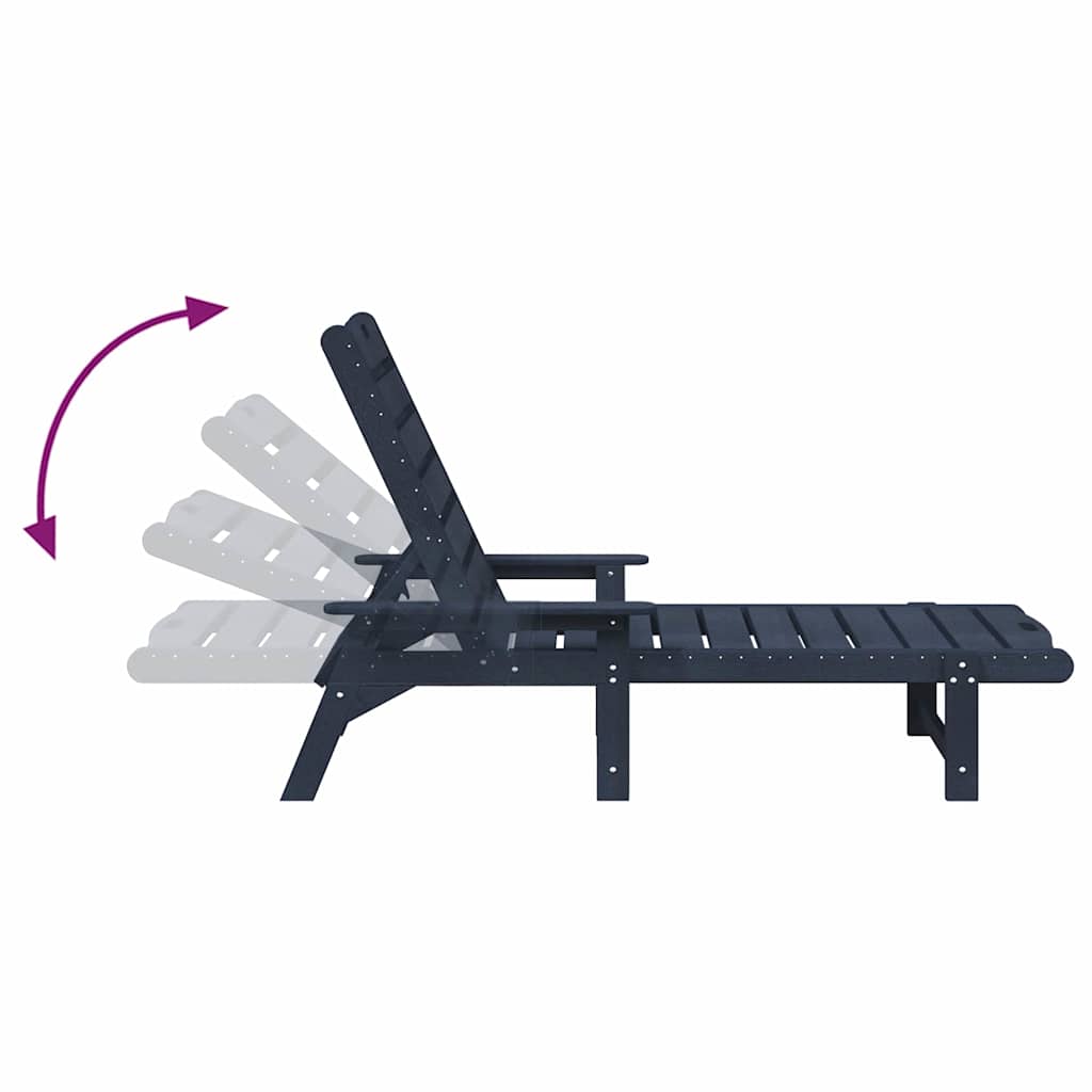 Móveis de Lounge para Jardim 2-pessoa 2 pcs Azul-marinho