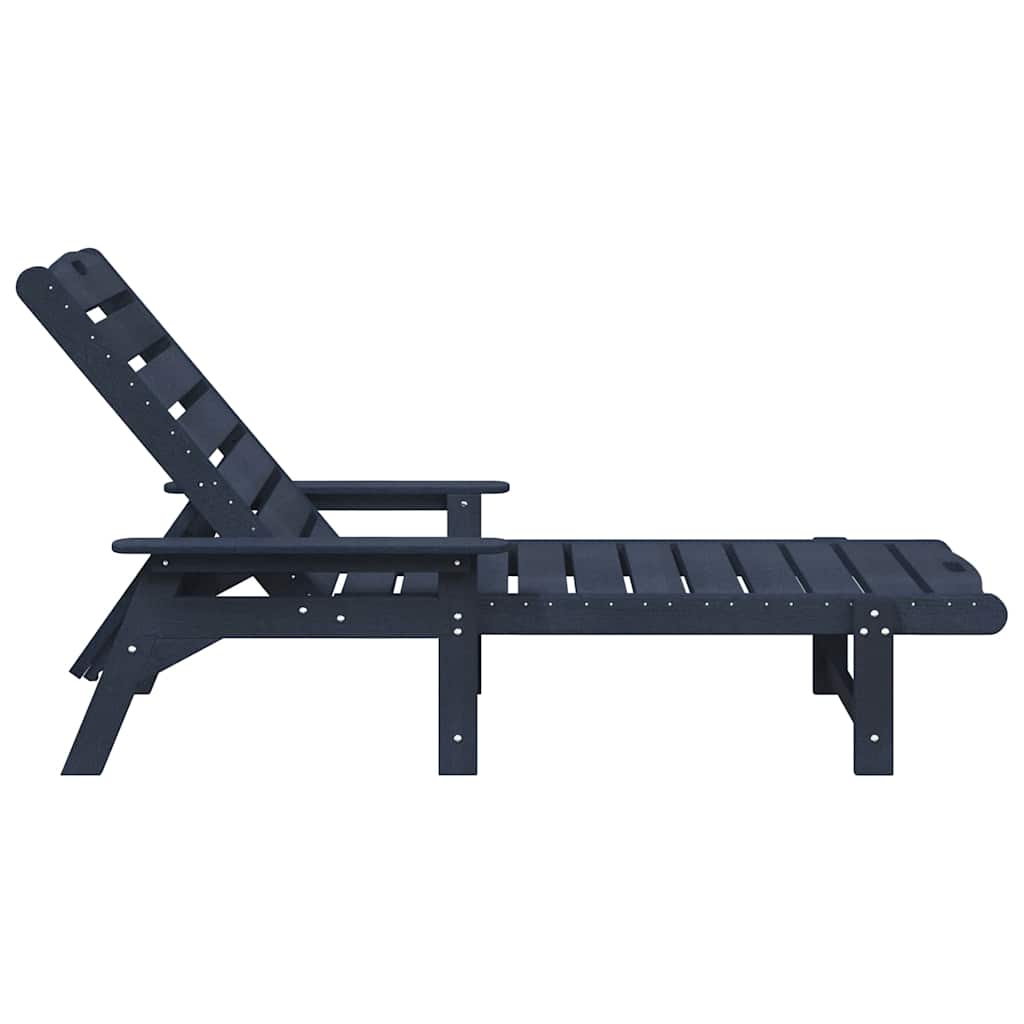 Móveis de Lounge para Jardim 2-pessoa 2 pcs Azul-marinho