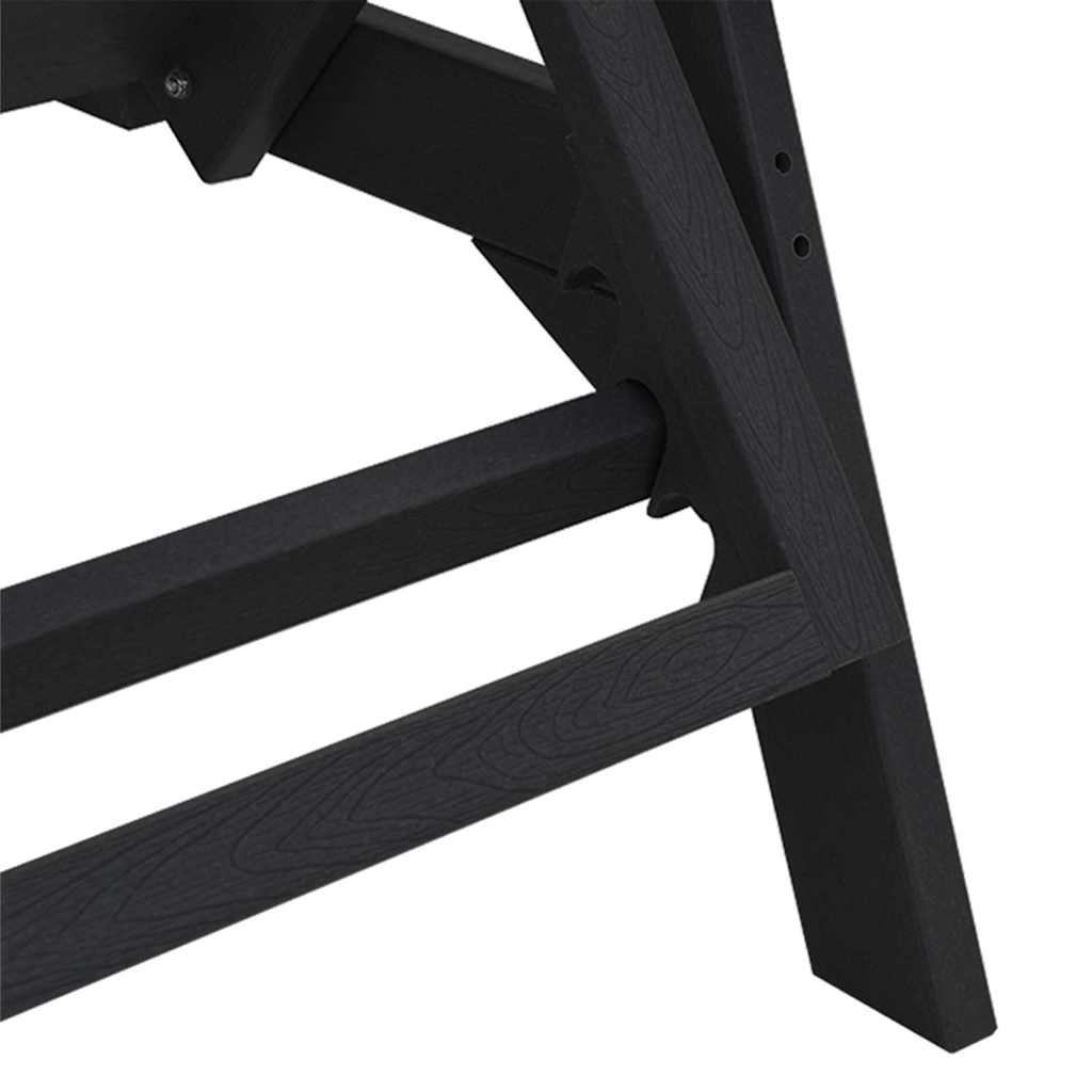 Móveis de Lounge para Jardim 2 pcs Preto 53 x 195.5 x 30cm
