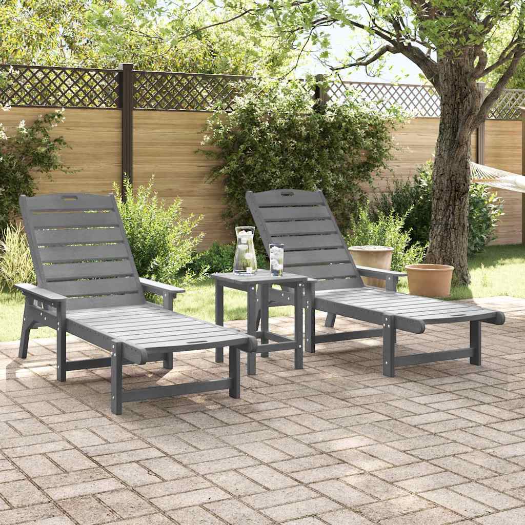 Móveis de Lounge para Jardim 2-pessoa 2 pcs Cinzento-claro