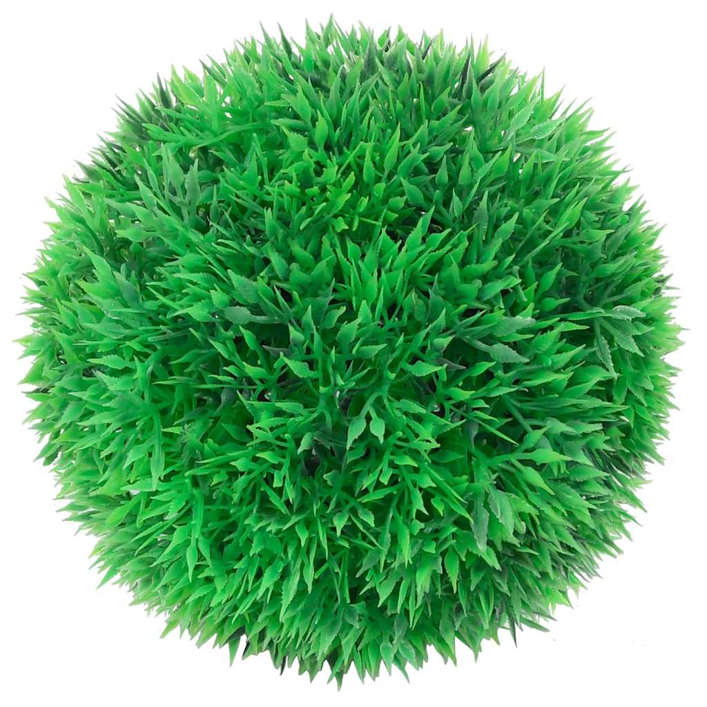 Bolas artificiais de buxo com luzes LED 4 pcs verde 12 cm