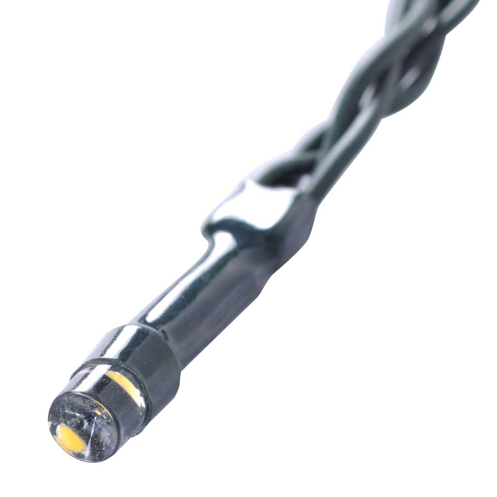 Bolas artificiais de buxo com luzes LED 2 pcs verde 27 cm