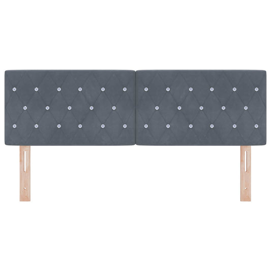 Cabeceira com cabeceira Cinza Escuro 160 cm Couro Sintético