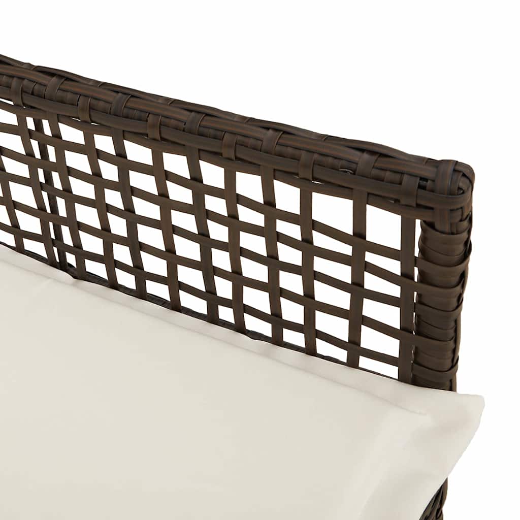 Cadeira de Jardim 2 pcs Castanho 53 x 60 x 85cm vime PE