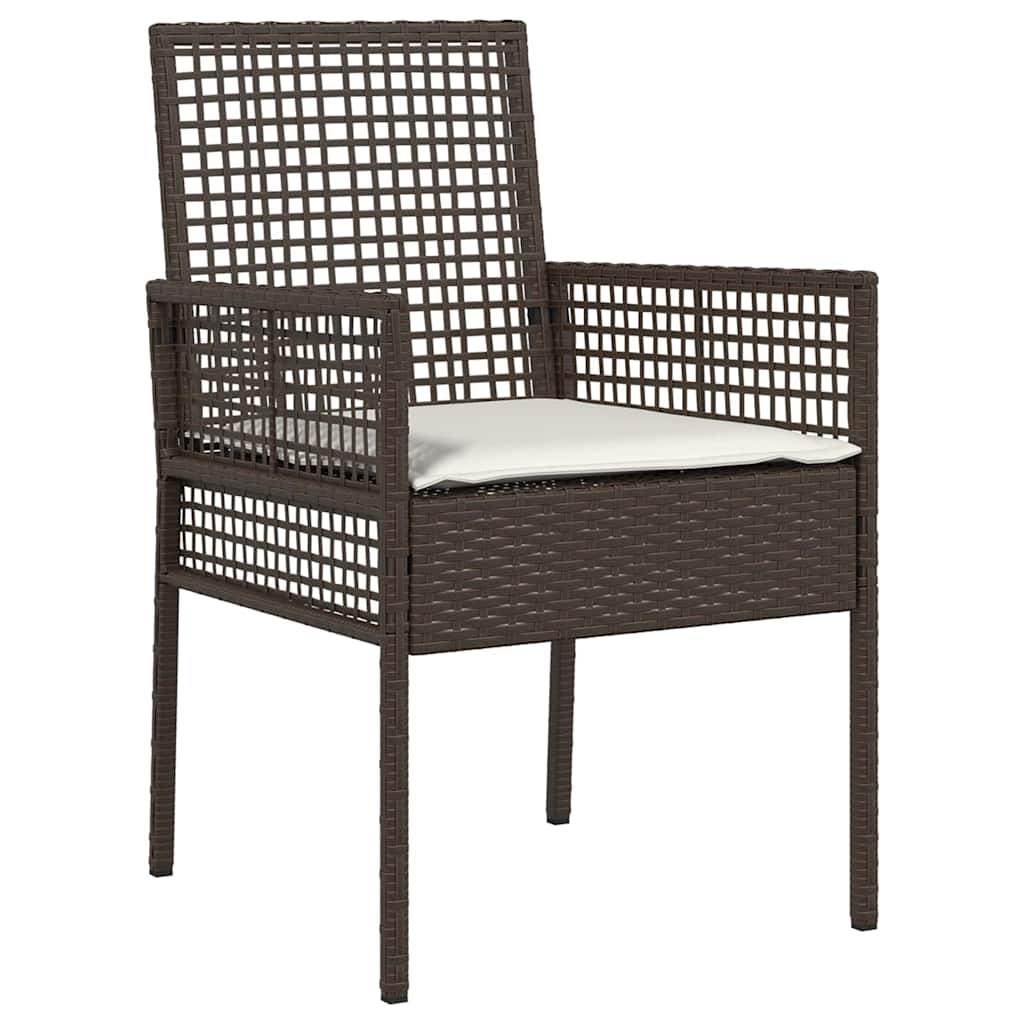 Cadeira de Jardim 2 pcs Castanho 53 x 60 x 85cm vime PE