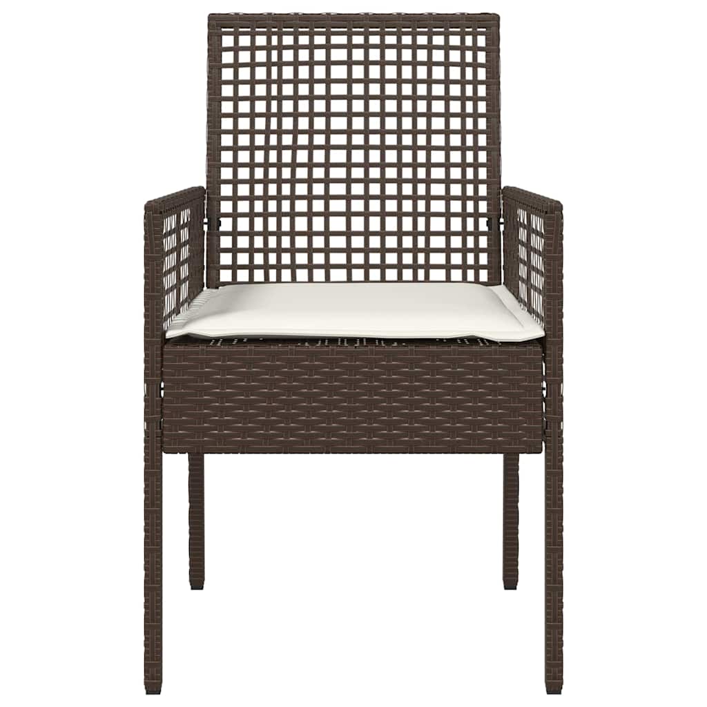 Cadeira de Jardim 2 pcs Castanho 53 x 60 x 85cm vime PE