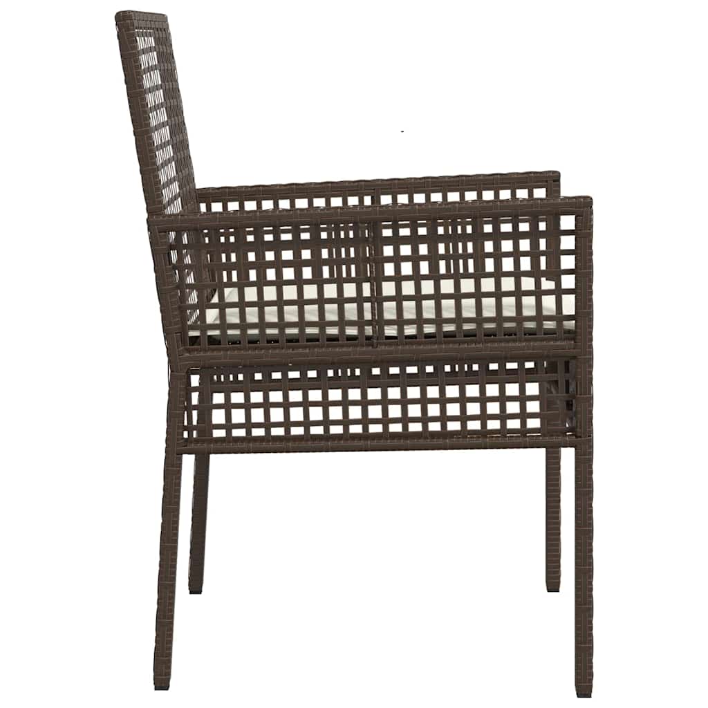 Cadeira de Jardim 2 pcs Castanho 53 x 60 x 85cm vime PE