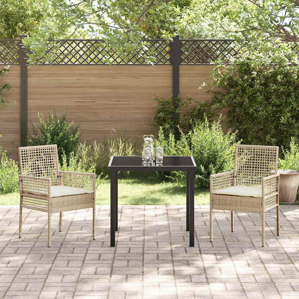 Cadeira de Jardim 2 pcs Bege 53 x 60 x 85cm vime PE