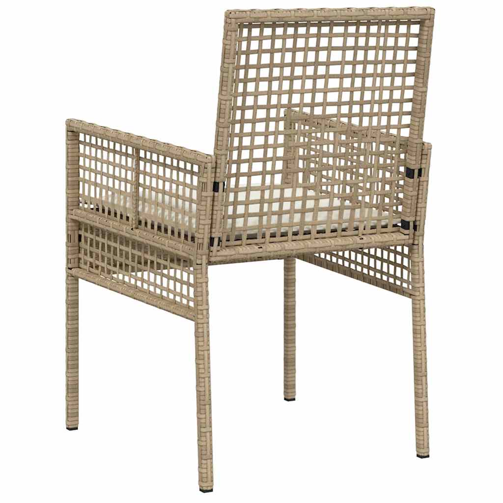 Cadeira de Jardim 2 pcs Bege 53 x 60 x 85cm vime PE