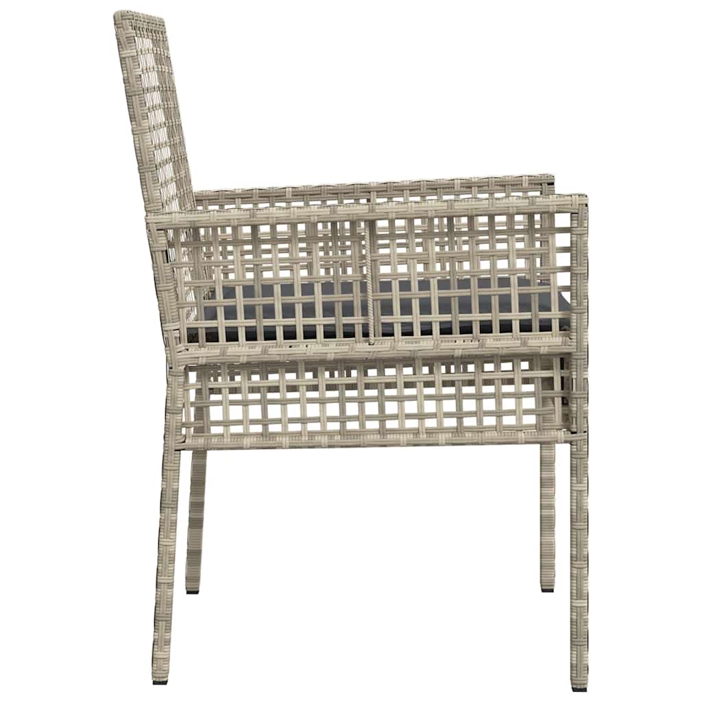 Cadeira de Jardim 2 pcs Cinzento-claro 53 x 60 x 85cm vime PE