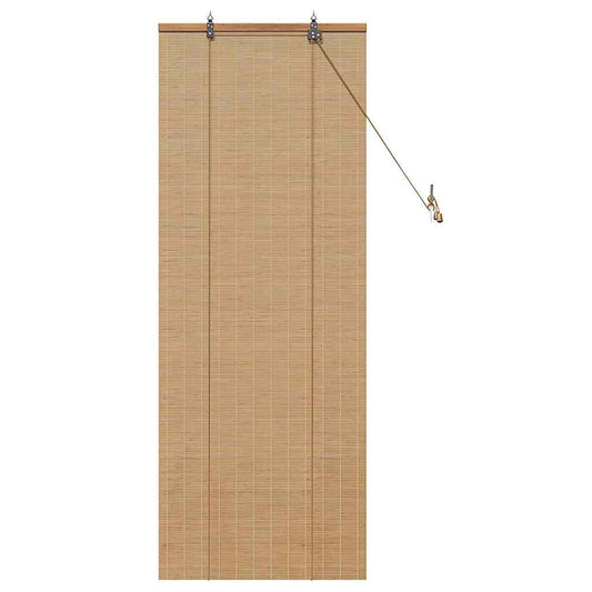 Estores de rolo com cortinas Manual Castanho 60 x 160 cm Bambu