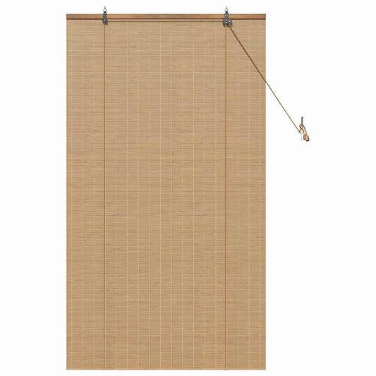 Estores de rolo com cortinas Manual Castanho 80 x 160 cm Bambu