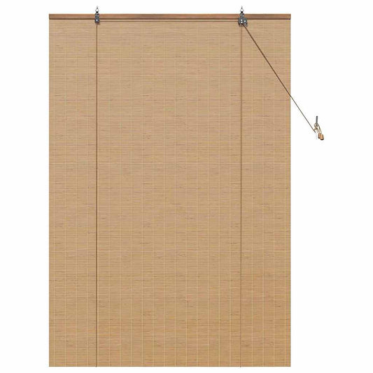 Estores de rolo com cortinas Manual Castanho 110 x 160 cm Bambu