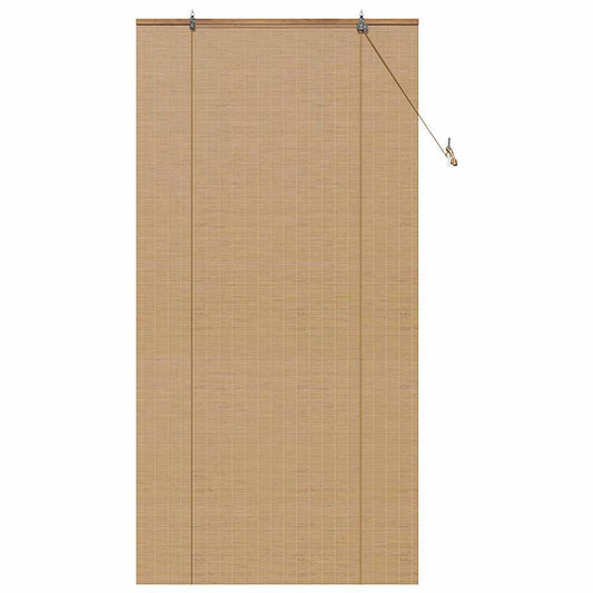 Estores de rolo com cortinas Manual Castanho 110 x 220 cm Bambu