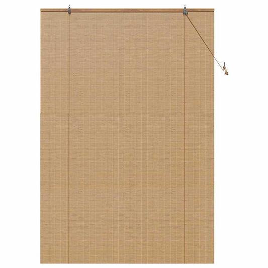 Estores de rolo com cortinas Manual Castanho 140 x 220 cm Bambu