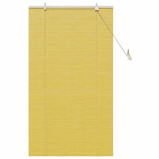 Estores de rolo com cortinas Manual Amarelo 80 x 160 cm Bambu