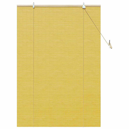 Estores de rolo com cortinas Manual Amarelo 110 x 160 cm Bambu