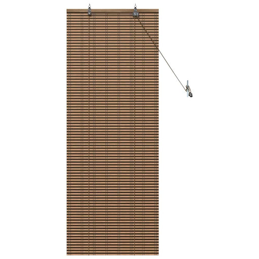 Estores de rolo com cortinas Manual Castanho 60 x 160 cm Bambu