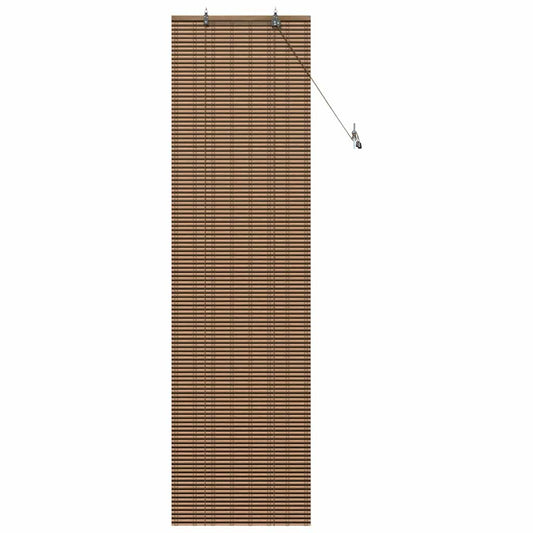 Estores de rolo com cortinas Manual Castanho 60 x 220 cm Bambu