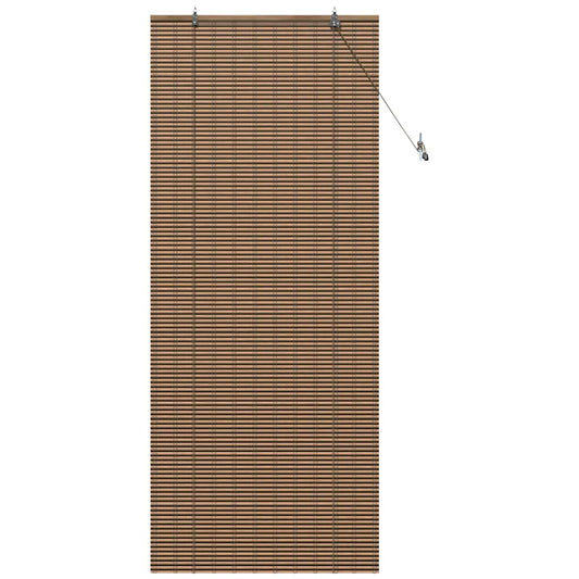 Estores de rolo com cortinas Manual Castanho 90 x 220 cm Bambu