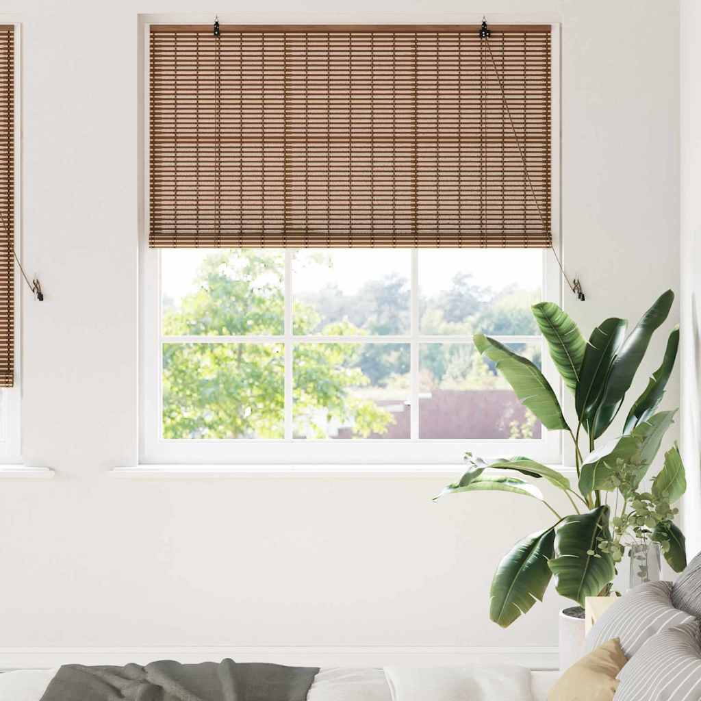 Persiana de Janela Geométrico Castanho 140 x 220 cm Bambu
