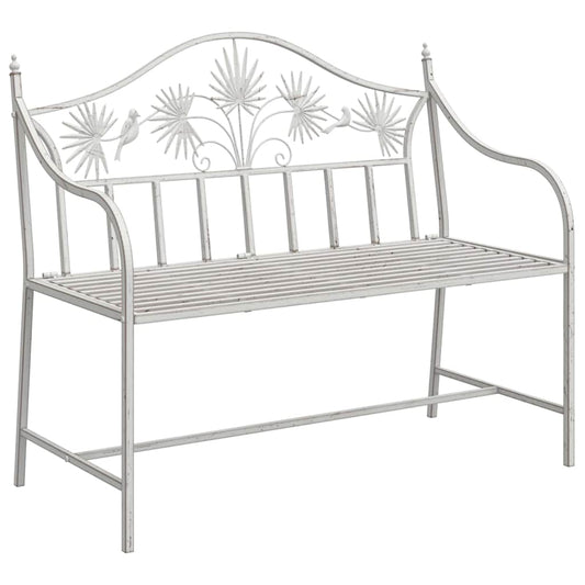 Banco de jardim Branco Antigo 104 x 52,5 x 89 cm Aço