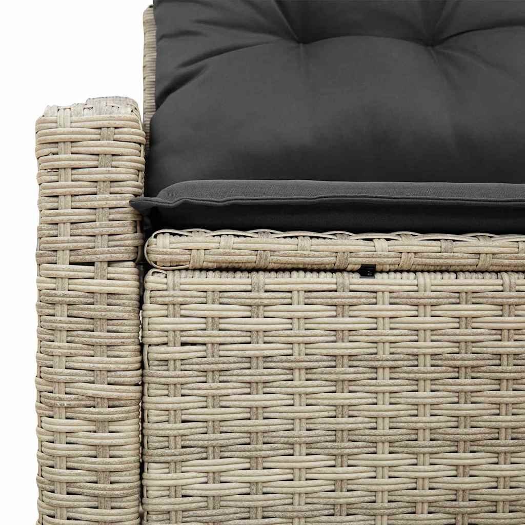 Sofá de jardim com almofada Cinzeto 123 x 62 x 69cm vime PE