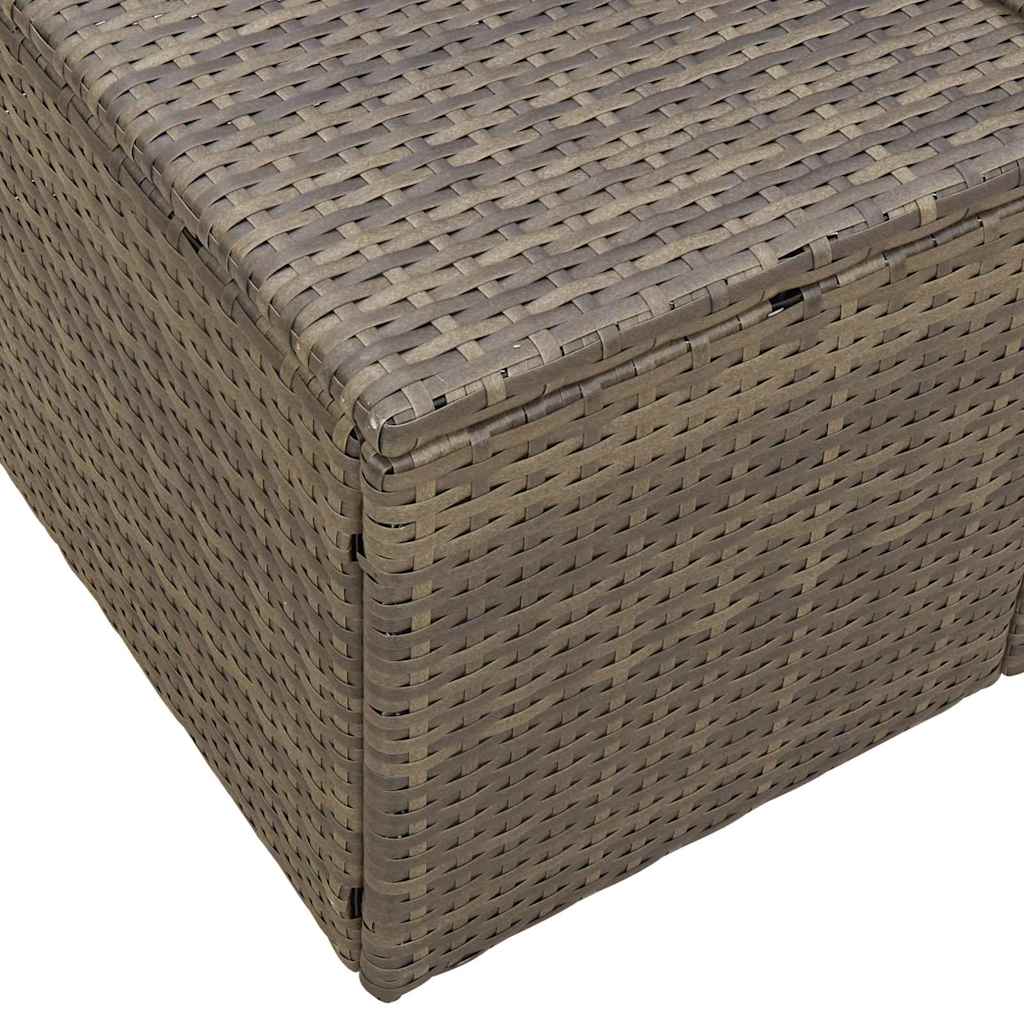 Sofá de jardim com almofada Cinzeto 123 x 62 x 69cm vime PE
