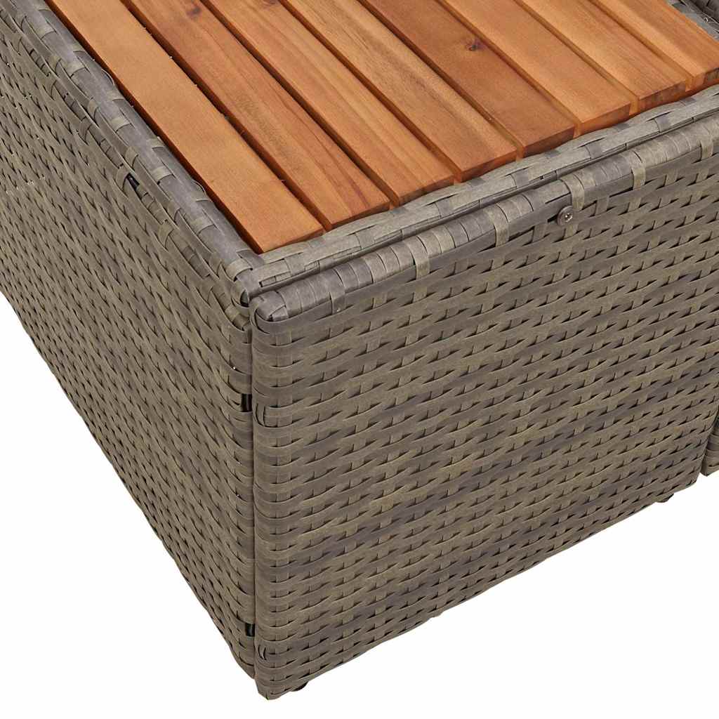 Sofá de jardim Cinzeto 184 x 62 x 85cm vime PE
