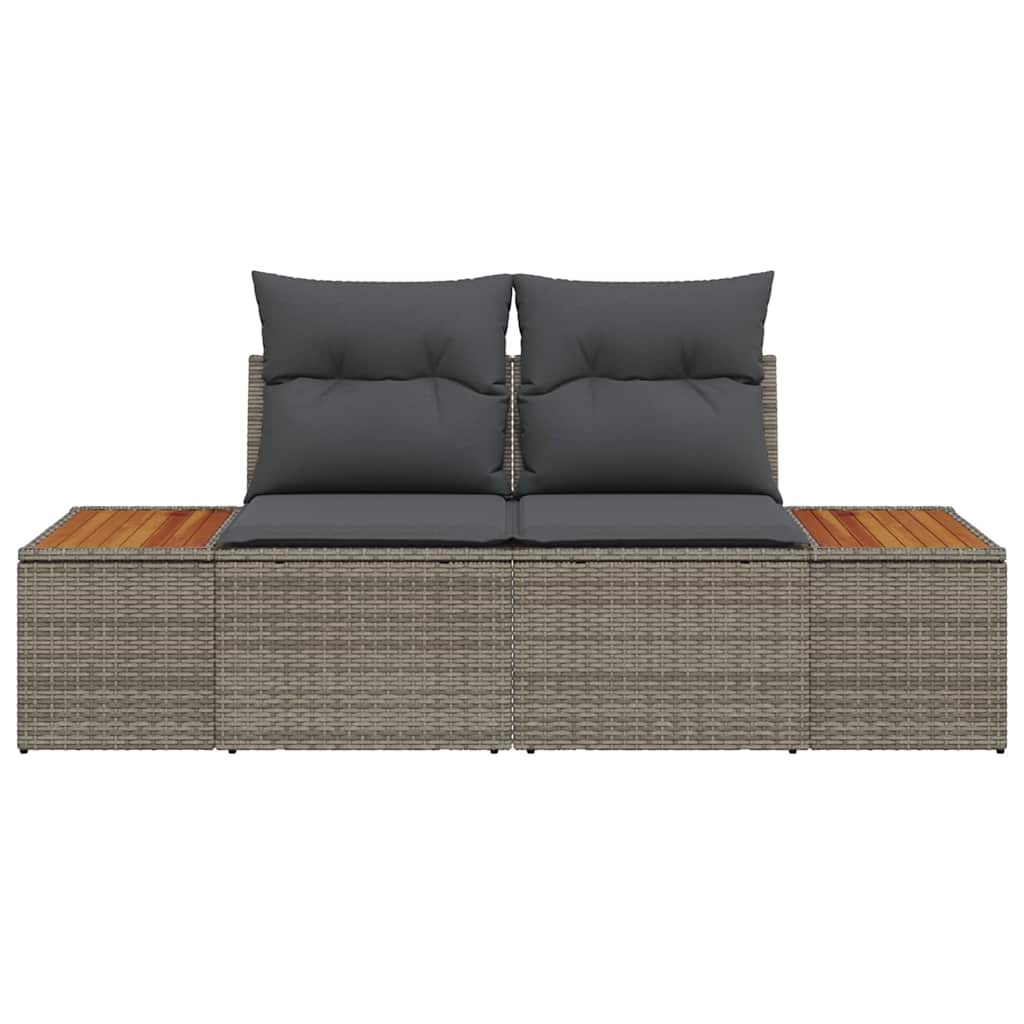 Sofá de jardim Cinzeto 184 x 62 x 85cm vime PE