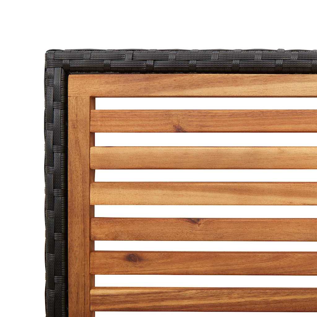 Cadeiras empilháveis para jardim 2 pcs Marrom e Preto