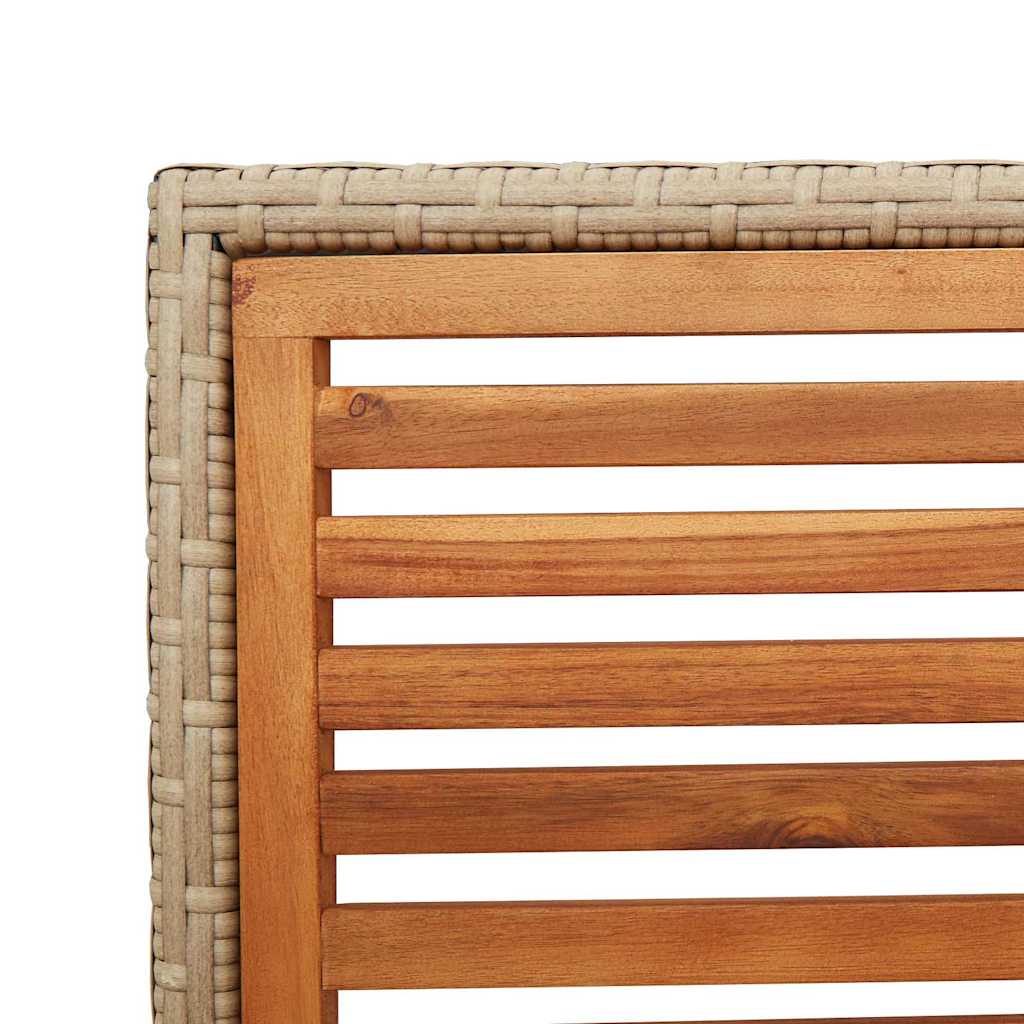 Cadeiras empilháveis para jardim 2 pcs Marrom e bege