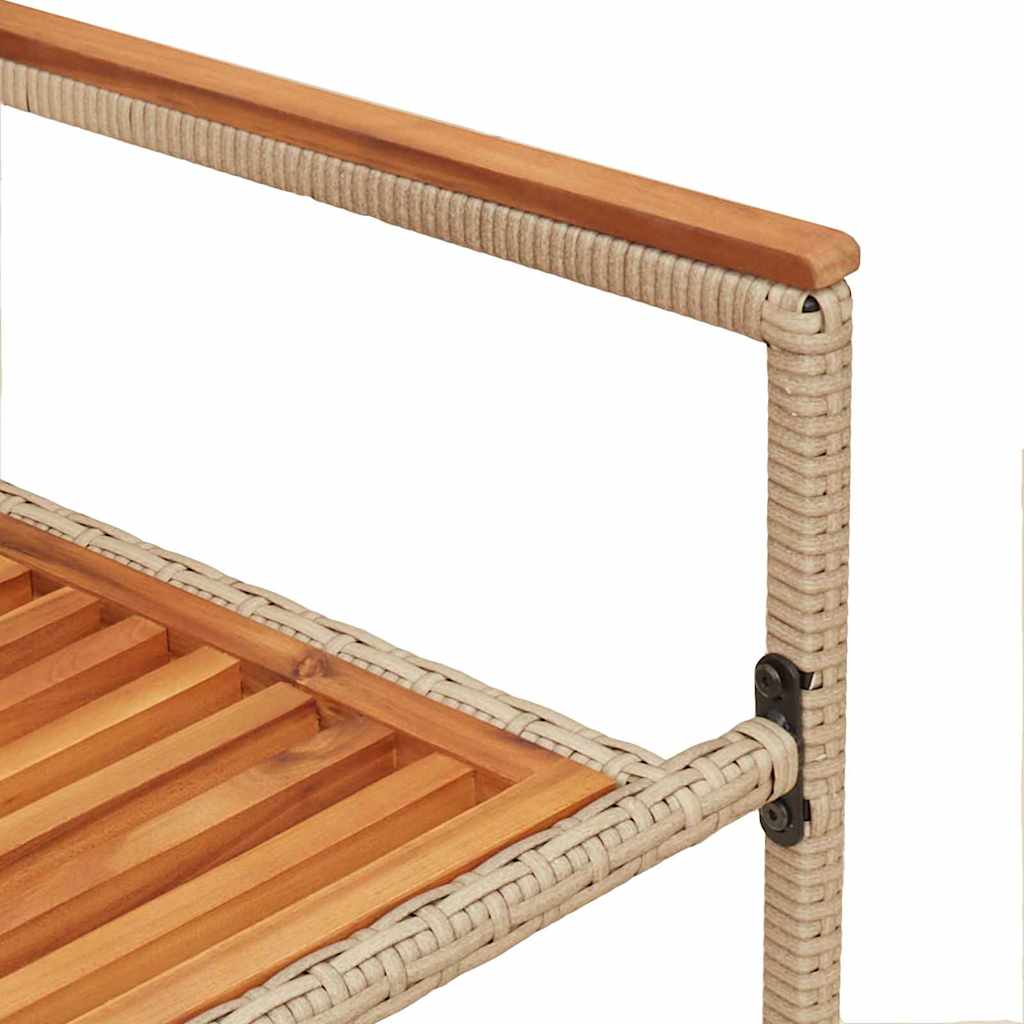 Cadeiras empilháveis para jardim 2 pcs Marrom e bege