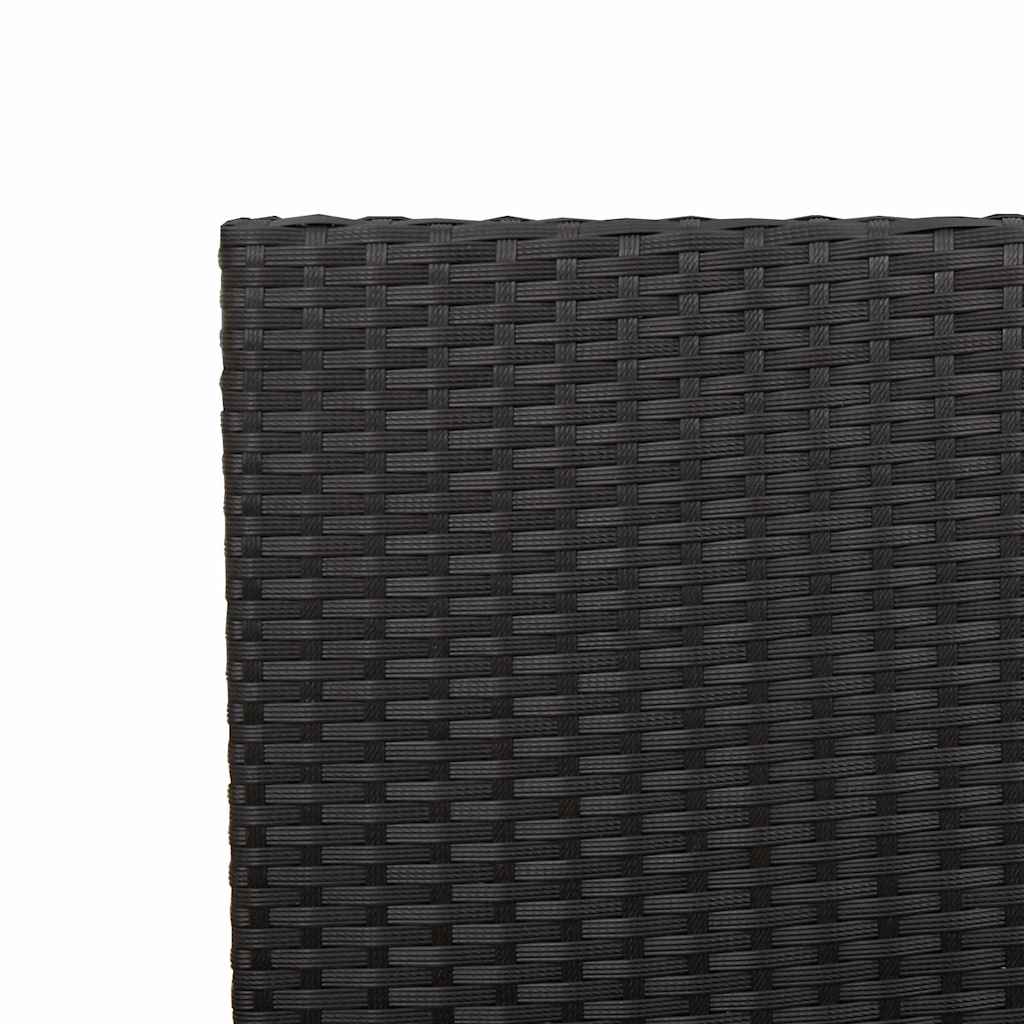 Cadeiras empilháveis para jardim 2 pcs Preto e Marrom