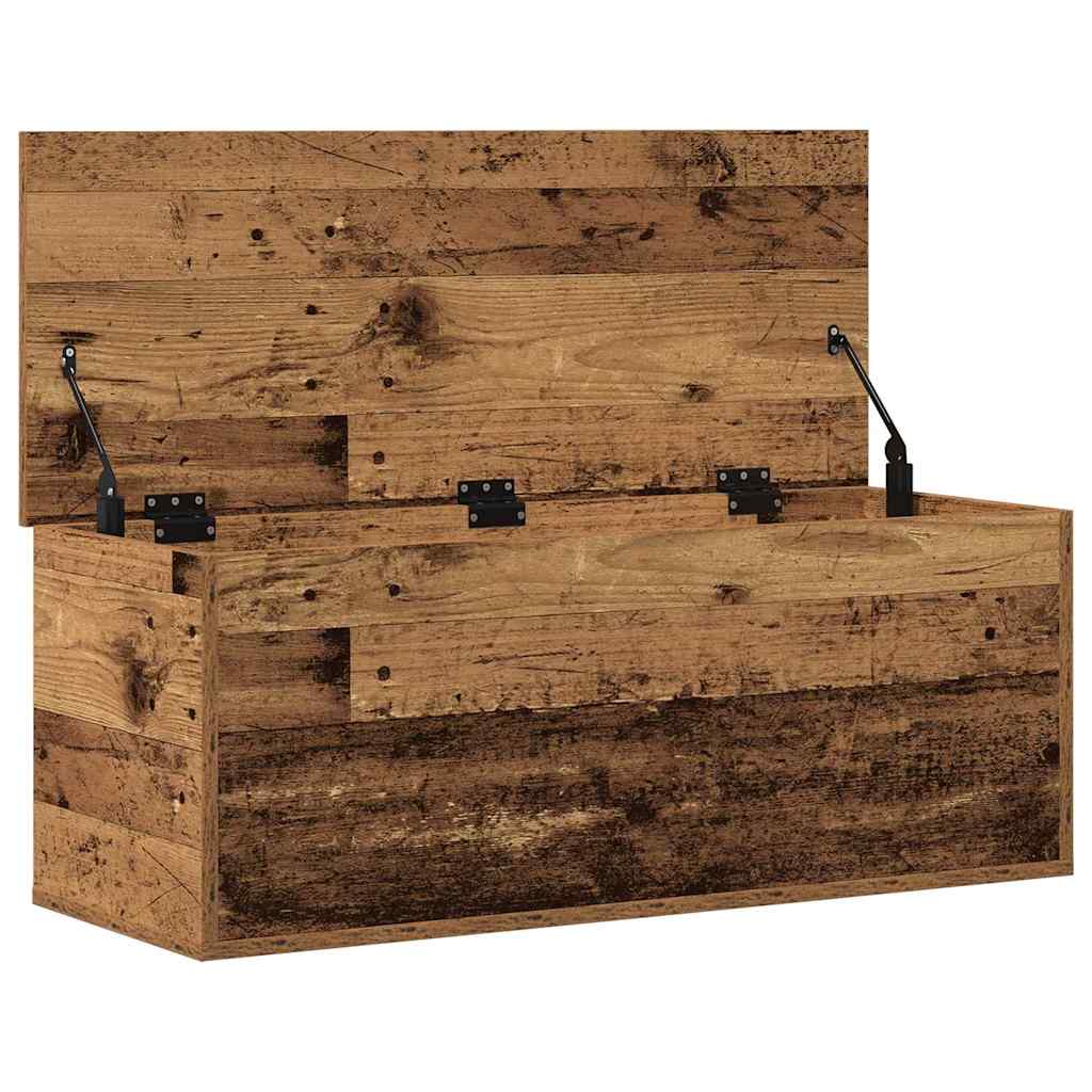 Caixa de Armazenamento Madeira antiga 90 x 35 x 35 cm