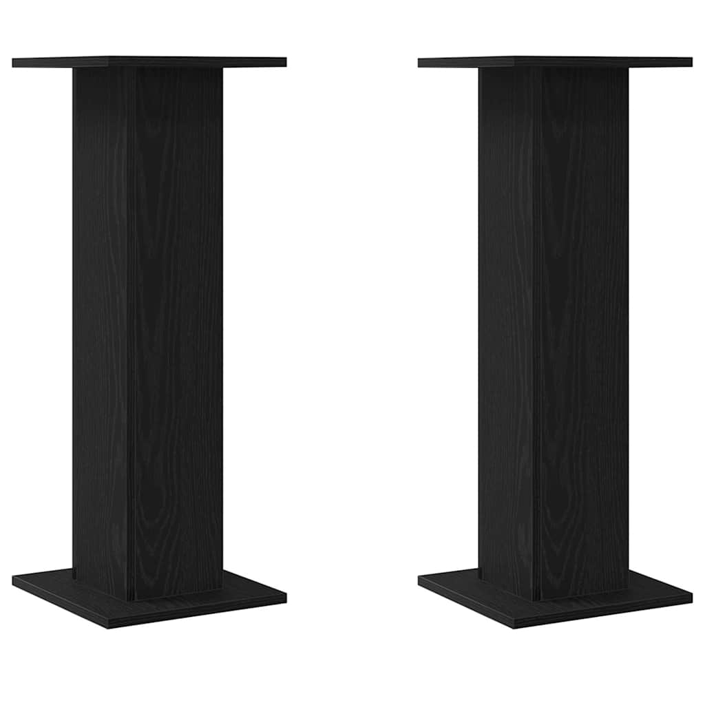 Suporte para Plantas 2 pcs Carvalho preto 30 x 30 x 80 cm