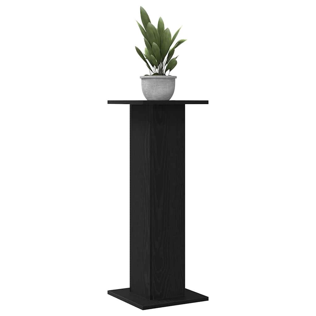 Suporte para Plantas 2 pcs Carvalho preto 30 x 30 x 80 cm