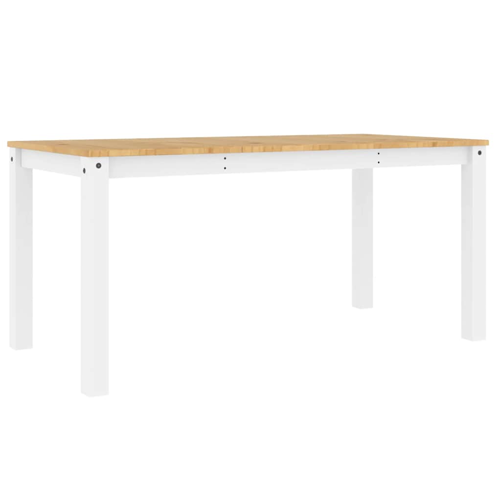 5 pcs conjunto de jantar Panama madeira pinho maciça branco