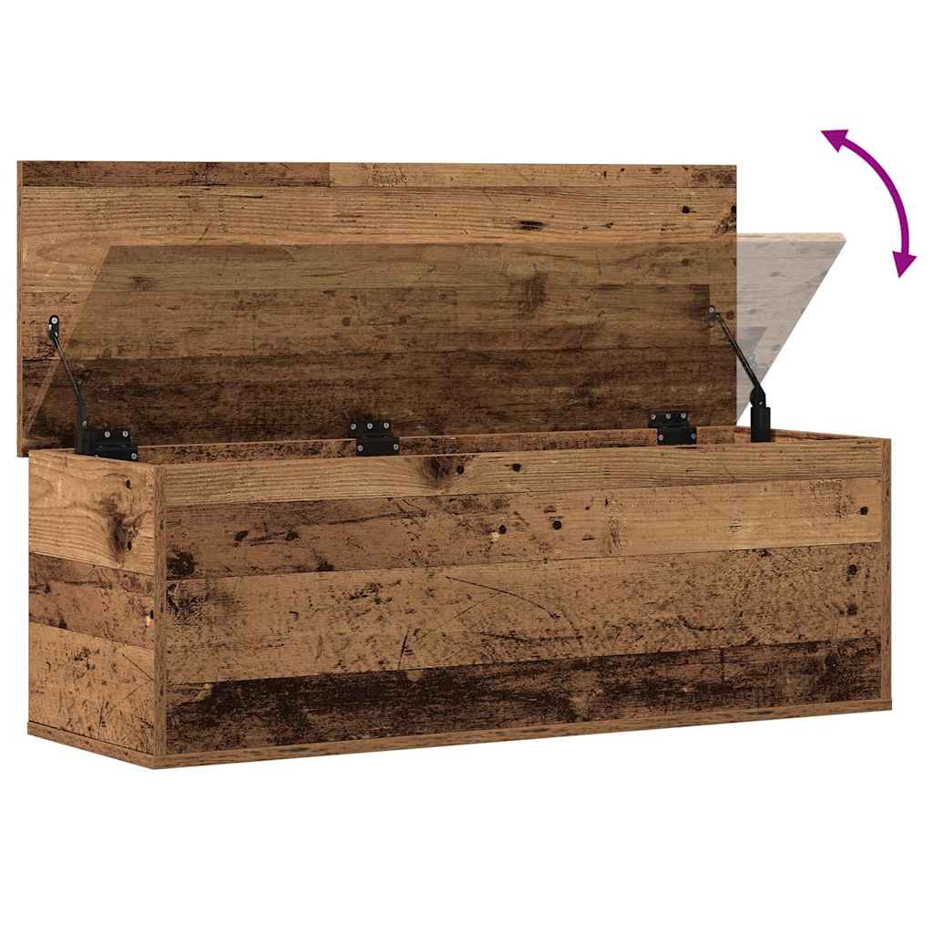 Caixa de Armazenamento Madeira antiga 102 x 35 x 35 cm