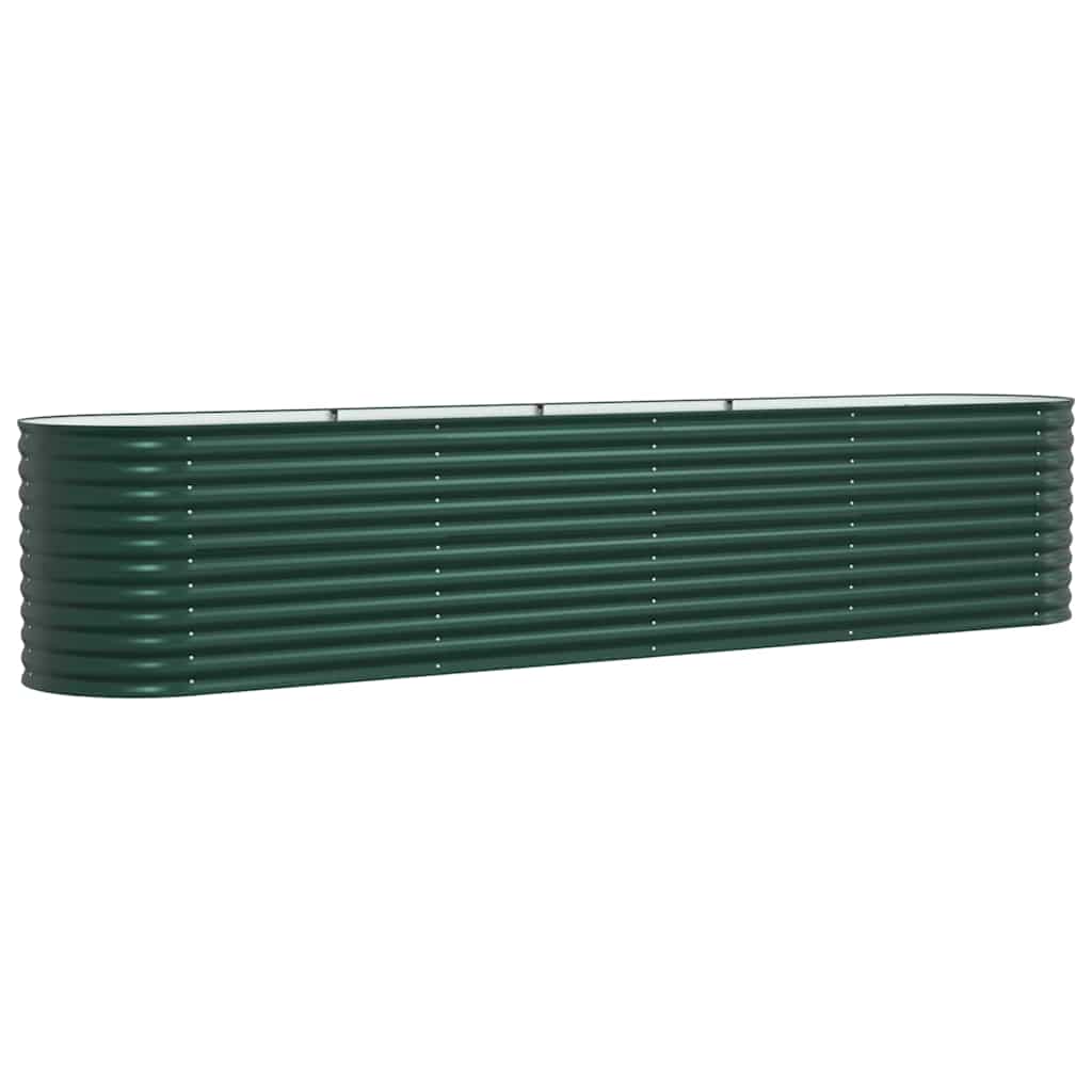Canteiro de jardim elevado Verde 400 x 80 x 81 cm Aço