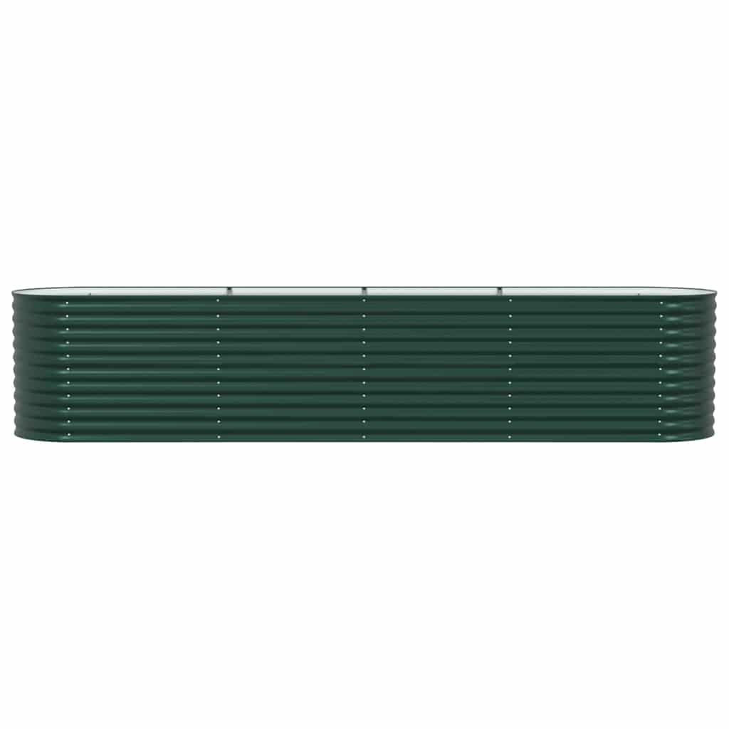 Canteiro de jardim elevado Verde 400 x 80 x 81 cm Aço