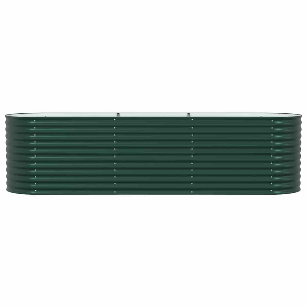 Canteiro de jardim elevado Verde 320 x 80 x 81 cm Aço