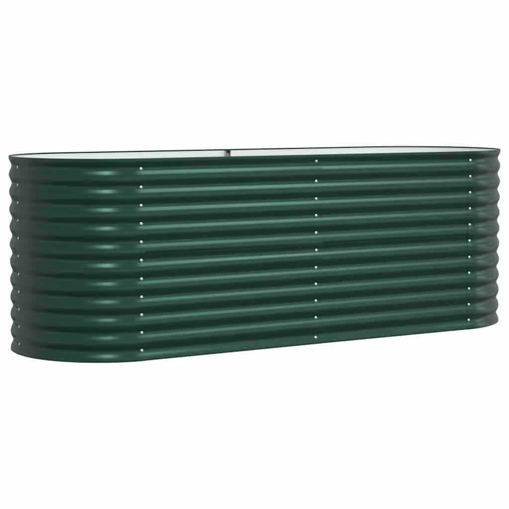 Canteiro de jardim elevado Verde 240 x 80 x 81 cm Aço