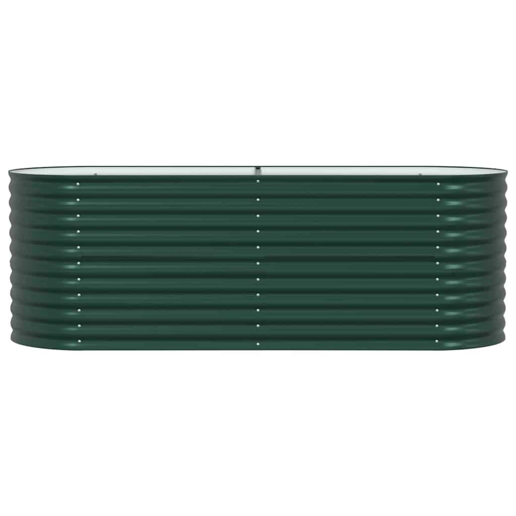 Canteiro de jardim elevado Verde 240 x 80 x 81 cm Aço
